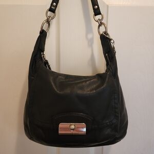 Coach Black Leather Shoulder Bag